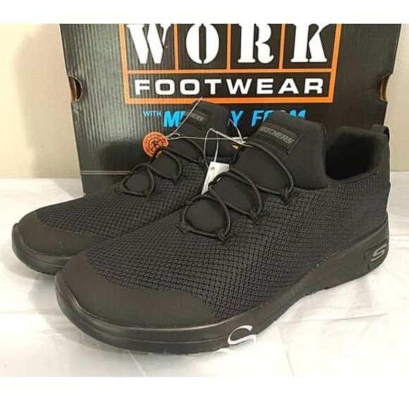 NEW Skechers Women's Slip Resistant Memory Foam Work Shoes Slip On - Picture 3 of 8